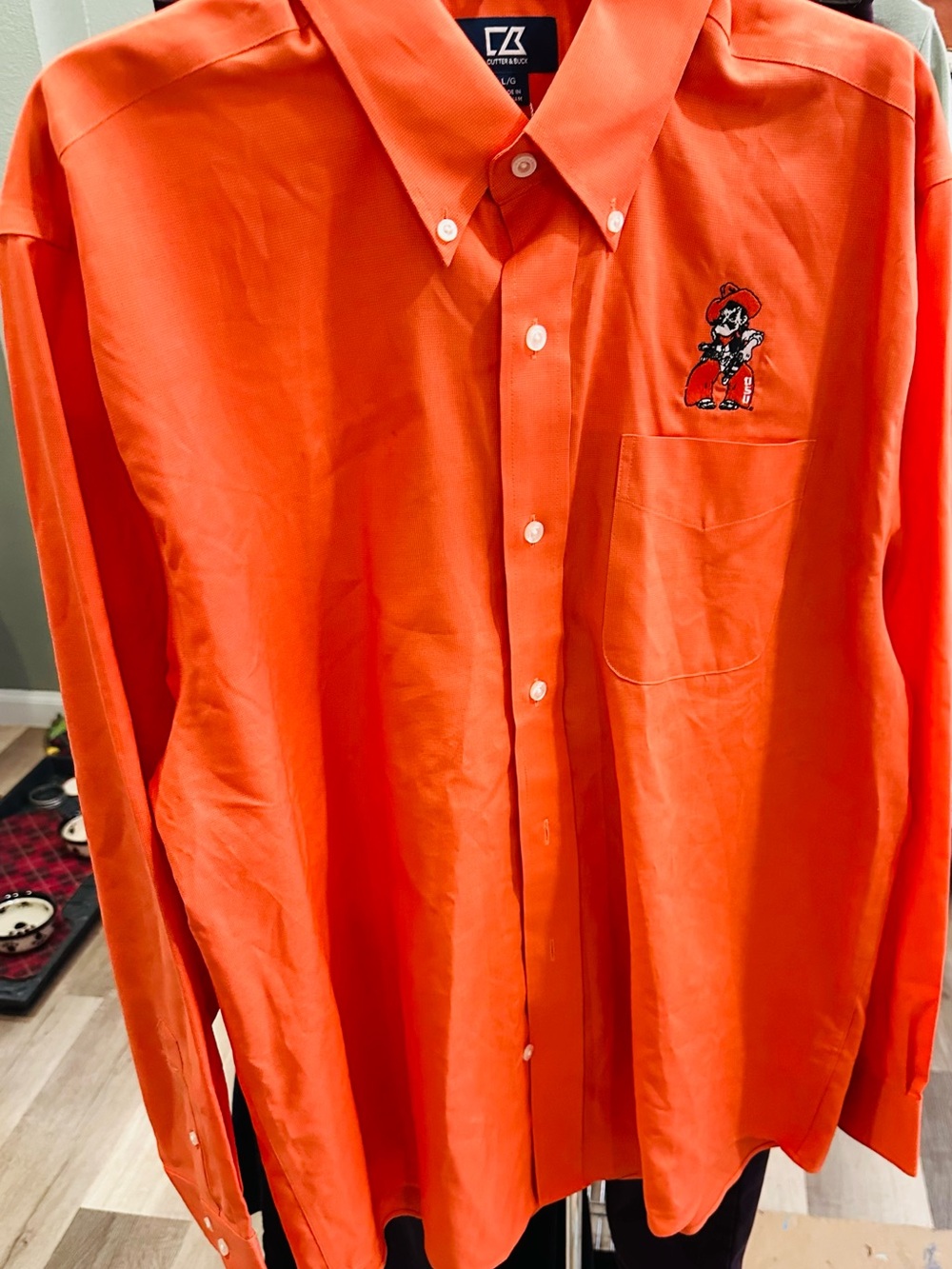 Oklahoma State University- Pistol Pete Button-Down Embroidery